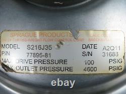 Sprague S-216-J-35 Air-Driven Hydraulic Pump 351 Ratio 1/2 NPT In/Outlet USED