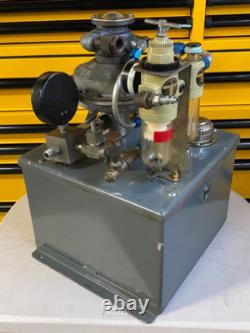 Teledyne Sprague Air Driven High Pressure Hydraulic Pump with Tank. 16,000 psi