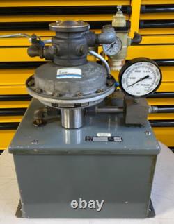 Teledyne Sprague Air Driven High Pressure Hydraulic Pump with Tank. 16,000 psi