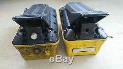 Two ENERPAC PATG1102N TURBO II AIR/HYDRAULIC PUMPS, for parts or repair