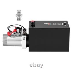 Uimoso 20 Quart Hydraulic Pump DC 12V Single Acting for Dump Trailers