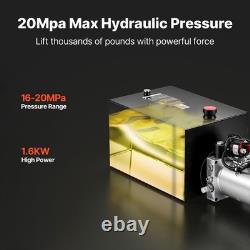 Uimoso 20 Quart Hydraulic Pump DC 12V Single Acting for Dump Trailers