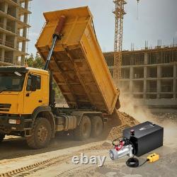Uimoso 20 Quart Hydraulic Pump DC 12V Single Acting for Dump Trailers