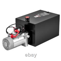Uimoso 20 Quart Hydraulic Pump DC 12V Single Acting for Dump Trailers