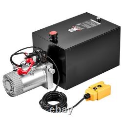 Uimoso 20 Quart Hydraulic Pump DC 12V Single Acting for Dump Trailers