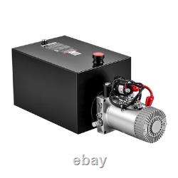 Uimoso 20 Quart Hydraulic Pump DC 12V Single Acting for Dump Trailers
