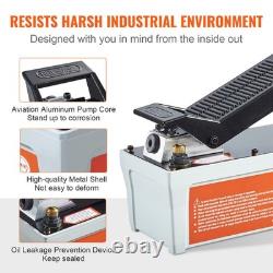 Uimoso Air Hydraulic Foot Pump 10,000 PSI 98in³ with 6.6FT Hose for Auto Shops