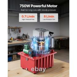 Uimoso Electric Hydraulic Pump 750W 10000 PSI Single Acting with Pedal Control