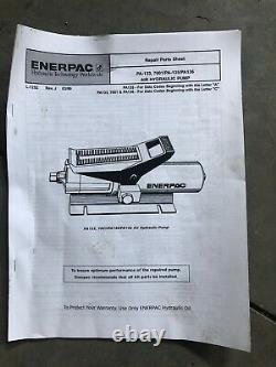 Used Enerpac Pa133 10,000psi Air Hydraulic Pump