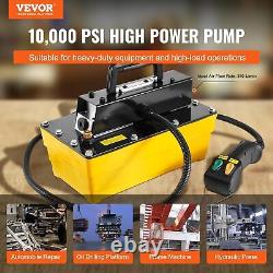 VEVOR 10,000PSI Air Hydraulic Pump, 0.61 Gal Reservoir, NPT 3/8 In Oil Yellow