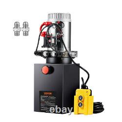 VEVOR 10 Quart Double Acting Hydraulic Pump 12V for Dump Trailer Folklift 2.1HP