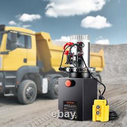 VEVOR 10 Quart Double Acting Hydraulic Pump 12V for Dump Trailer Folklift 2.1HP