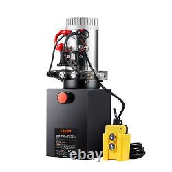 VEVOR 10 Quart Double Acting Hydraulic Pump 12V for Dump Trailer Folklift 2.1HP
