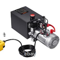 VEVOR 10 Quart Double Acting Hydraulic Pump 12V for Dump Trailer Folklift 2.1HP
