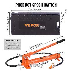 VEVOR 10 Ton Hydraulic Porta Power Jack Air Pump Lift Ram Body Frame Repair Kits