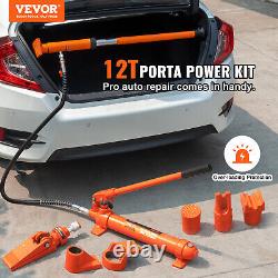 VEVOR 12 Ton Hydraulic Porta Power Jack Air Pump Lift Ram Body Frame Repair Kits