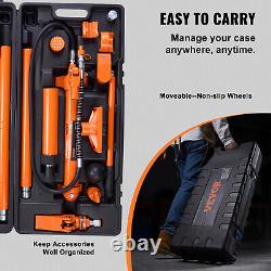 VEVOR 12 Ton Porta Power Hydraulic Jack Air Pump Lift Ram Body Frame Repair Kits