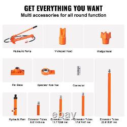 VEVOR 20 Ton Hydraulic Porta Power Jack Air Pump Lift Ram Body Frame Repair Kits
