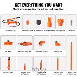 VEVOR 4 Ton Hydraulic Porta Power Jack Air Pump Lift Ram Body Frame Repair Kits