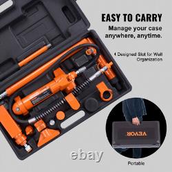 VEVOR 4 Ton Hydraulic Porta Power Jack Air Pump Lift Ram Body Frame Repair Kits