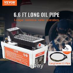 VEVOR 6.6FT Air Hydraulic Pump Foot Operated Pump 10,000PSI 98in³ Auto Body Shop