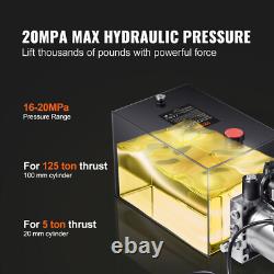 VEVOR 8 Quart Hydraulic Pump Single Acting Dump Trailer Pump Power Unit DC 12V