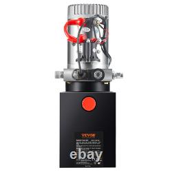 VEVOR 8 Quart Hydraulic Pump Single Acting Dump Trailer Pump Power Unit DC 12V