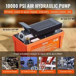 VEVOR Air Hydraulic Pump 10,000 PSI 1/2 Gal Reservoir NPT 3/8 Oil Outlet