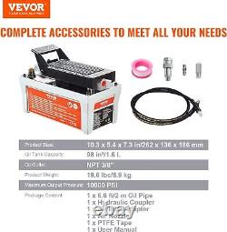 VEVOR Air Hydraulic Pump, 10,000 PSI 1/2 Gal Reservoir, NPT 3/8 Oil Outlet, New