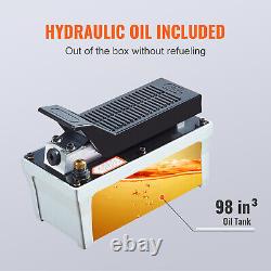 VEVOR Air Hydraulic Pump Foot Operated Pump 10,000PSI 98in³ 6.6FT Auto Body Shop