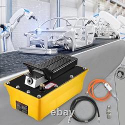 Versatile 10,000 PSI Foot Operated Air Hydraulic Pump for Auto Repair & Rigging