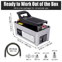 VigorTrek Air Hydraulic Pump 10,000 PSI 1/2 Gal Reservoir NPT 3/8 Outlet Grey