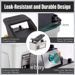 VigorTrek Air Hydraulic Pump 10,000 PSI 1/2 Gal Reservoir NPT 3/8 Outlet Grey