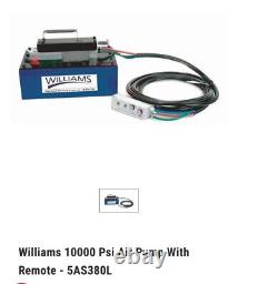 WILLIAMS Hydraulics 5AS380L 10,000 PSI Air over hydraulic pump with remote