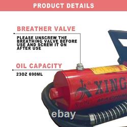XF-Air Hydraulic Pump 10,000 PSI 1.7L Reservoir NPT 3/8 Oil Outlet, Red