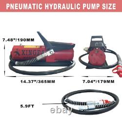 XF-Air Hydraulic Pump 10,000 PSI 1.7L Reservoir NPT 3/8 Oil Outlet, Red