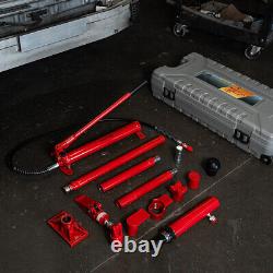 XtremepowerUS 10 Ton Hydraulic Jack Air Pump Lift Ram Body Frame Porta Power Kit