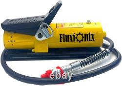 Yellow Air Hydraulic Pump10000 PSI 1.7LReservoir Foot Pump Air Line Lubricator