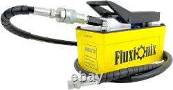 Yellow Air Hydraulic Pump 10,000 PSI, 1.7L Reservoir Foot Pump with 6.6ft Pipe