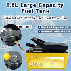 Yellow Air Hydraulic Pump 10,000 PSI 1.7L Reservoir, NPT 3/8 Oil Outlet, 2x6.5
