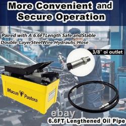 Yellow Air Hydraulic Pump 10,000 PSI 1.7L Reservoir, NPT 3/8 Oil Outlet, 2x6.5